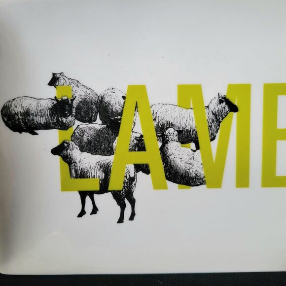 Crate & Barrel Craft Beer Craft Beer Barware Snack Tray -  Lambic Lamb Tray - Picture 2 of 5